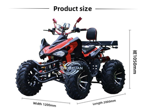 Quad tout-terrain 4x4 à essence, 250cc, à transmission par cardan, avec châssis robuste en acier pour environnements enneigés - Product Image 6