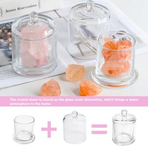 Wholesale Customized 11 oz Luxury <b>Big</b> Size Clear Empty Glass <b>Jar</b> With Glass Cover for Candle Use - Product Image 5