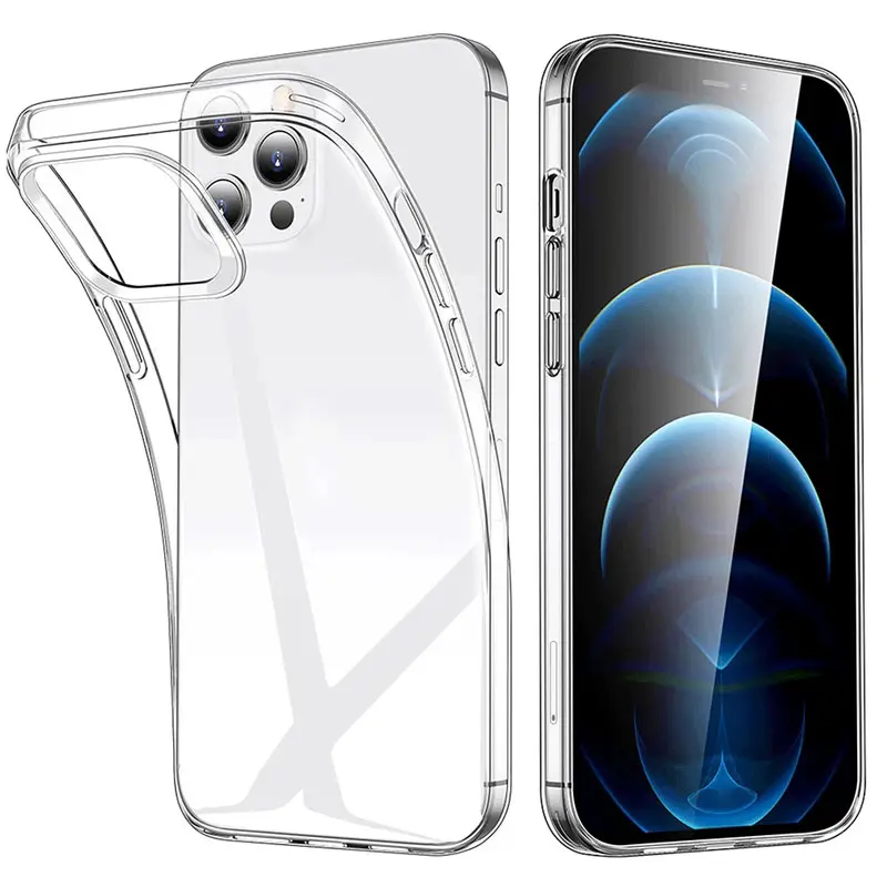Transparent TPU Phone Case Shockproof Silicone Clear Cover Case for iPhone 11 12 13 14 Pro Max X XR Xs 7 8 Plus 6 6S 5 Case