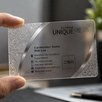 Tarjeta de Visita de PVC Transparente Personalizada, Tarjeta de Plástico Transparente, Impresión Esmerilada de Lujo, Servicio OEM