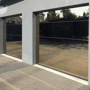Porte de <span class=keywords><strong>garage</strong></span> sectionnelle en aluminium grillé noir moderne pour villa Télécommande Portes de <span class=keywords><strong>garage</strong></span> électriques pour maisons - Product Image 6