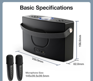 <span class=keywords><strong>Enceinte</strong></span> Bluetooth portable karaoké 40W Super Bass avec 2 microphones et plusieurs égaliseurs pour la maison - Product Image 5