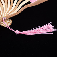 Éventail Rétro Pliant en Soie Style Chinois Japonais Décoratif pour Femmes, Poche en Bambou, Poignée, Danse, Décoration à la Main, 1 Pièce