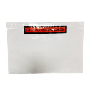 Bolsa de envelope em branco para envio de envio transparente de plástico transparente com vedação de adesão