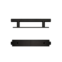 Poignée et bouton en plastique ABS noir mat élégant, auto-adhésifs, sans perçage, 150 mm, pour armoire et fenêtre coulissante