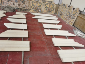 Revestimiento de Pared de Piedra Caliza Beige Natural de <span class=keywords><strong>Portugal</strong></span>, Marco de Ventana Tallado en Piedra Caliza Beige de <span class=keywords><strong>Oporto</strong></span>, Revestimiento de Fachada Exterior para Hoteles y Villas - Product Image 2