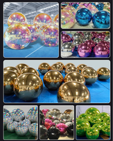 Ballons gonflables métalliques chromés, gros ballons argentés brillants, décorations de fête de Noël, sphères miroir géantes