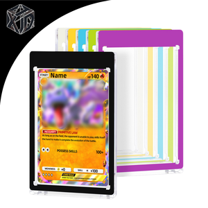 Porte-cartes magnétique personnalisé 35pt avec bordure noire UV, porte-cartes transparent en plastique à un bouton, porte-cartes couleur One Touch - Product Image 1