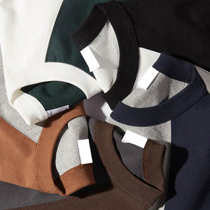 Logotipo personalizado de alta calidad 300 Gsm 100% algodón Unisex cuello redondo Camiseta de gran tamaño para hombre Camiseta de algodón Premium lavado de alta calidad - Product Image 2