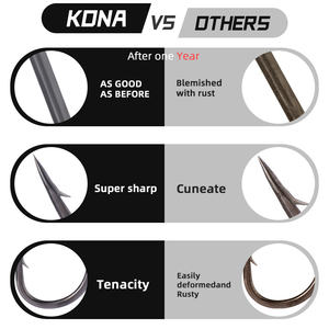 Vente en gros usine Hameçons <span class=keywords><strong>de</strong></span> pêche J à tige longue en acier à haute teneur en carbone 3X plus résistants, antirouille, pour eau salée, pour appâts vivants, pour bar. - Product Image 5