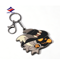 Longzhiyu, usine avec 20 ans d'expérience, porte-clés en caoutchouc personnalisé avec logo 2D/3D, porte-clés en PVC, porte-clés en silicone anime pour cadeaux promotionnels
