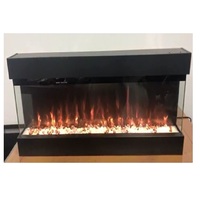 Cheminée électrique LCD virtuelle 3D sans fil de 50 pouces avec étincelles Installation d'insertion à commande anglaise pour un usage domestique ou hôtelier