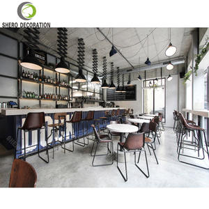 Design d'intérieur de café tendance, mobilier de café personnalisé, ensemble de meubles de magasin de restaurant avec comptoir de bar de café - Product Image 3
