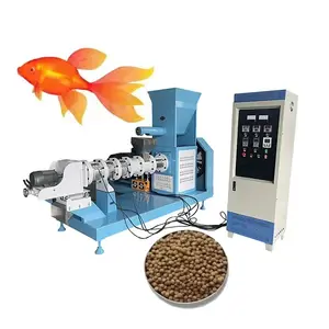 Horizontal Floating Dry Fish Feed Pellet Production Factory Double-screw Extruder Multi-layer Dryer And Packing Equipment