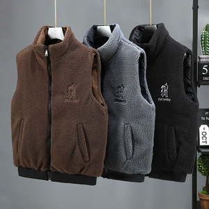 <span class=keywords><strong>Chaleco</strong></span> de Algodón con Forro Polar Unisex para Otoño/Invierno, Chaqueta con Cierre Térmico Grueso y Moderno, Nuevo <span class=keywords><strong>Chaleco</strong></span> - Product Image 1
