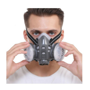 Masque respiratoire industriel avec filtre en caoutchouc pour la protection des travailleurs dans l'exploitation minière et le travail de meulage - Product Image 4