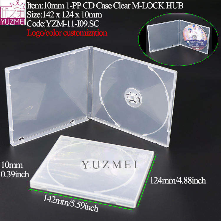 I09:10mm M-LOCK 1-PP CD Case Clear