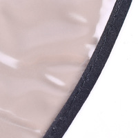 Cape de coupe de cheveux courte marron, imperméable, pour salon, fournie directement par le fabricant Wanmei, avec impression personnalisée, pour la coloration des cheveux.