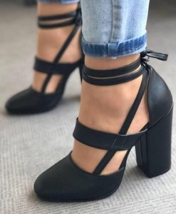 Nouveau design femmes <span class=keywords><strong>Sexy</strong></span> bout pointu chaussures à talons hauts grande taille dames sandales fermeture à lacets pour l'été hiver tenues de mariée - Product Image 6