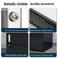 Armoire de classement en acier pour bureau, serrure à combinaison, antivol, design minimaliste, 4 tiroirs, unité de rangement portable sous le bureau, roulettes