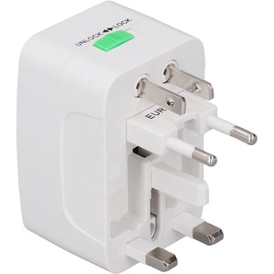 <b>Universal</b> Travel <b>Adapter</b> For Electrical Sockets With Locking Mechanism EUR <b>Plug</b> Type - Product Image 1