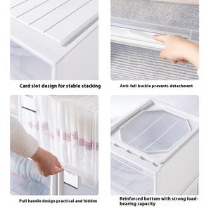Boîte de rangement à tiroir épais pour salon <span class=keywords><strong>Armoire</strong></span> de rangement à vêtements en plastique à un niveau Vente en gros Chine - Product Image 4