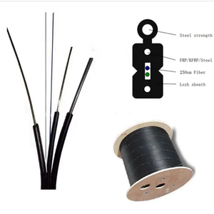 Ftth Drop Cable 1 Core GJXH GJXFH 2 Core GJYXFCH GJYXCH G657a1 G657a2 LSZH FrpIntérieur Extérieur avec Messenger - Product Image 1