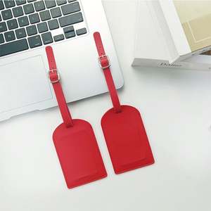 Custom Printed Wedding Favor Logo Saffiano Travel Airline <b>Suitcase</b> Blank Personalized Name Tags <b>Strap</b> Pu Leather Luggage Tag/ - Product Image 5