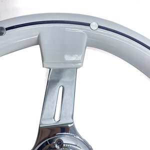 Nuevo Soporte de Aleación de Aluminio de 350 mm, Volante Universal Personalizado de ABS BLANCO - Product Image 5