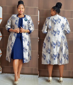 Wholesale Quality Turkey Women Clothing Two Pieces Plus Size Brocade Women Church Suits African Women Dress Maxi - Product Image 4