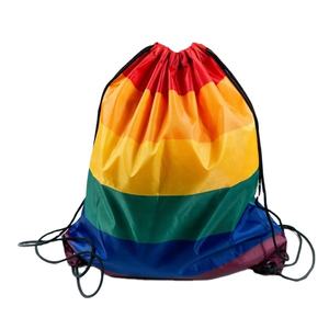 <b>Drawstring</b> <b>Backpack</b> Cloth Gym Waterproof Sublimation rainbow Swim Sports Shoulder Gift Bag Small <b>Drawstring</b> Bag Nylon Custom - Product Image 2