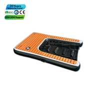 Dock gonflable en PVC pour chien avec large rampe de bateau, échelle de piscine pour l'entraînement à la plongée et les sports nautiques