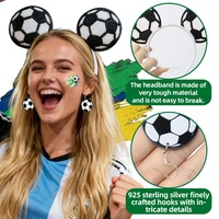 Set de Regalo con Temática de la Copa Mundial de Fútbol 2026, Diadema, Pegatinas, Artículos para Animar en Fiestas Deportivas, Pegatinas Decorativas para Carnaval
