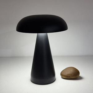 Modern Mushroom Table Lamp Brass Crystal Bell Shade Black Push <b>Button</b> Switch LED AC 110V Decorative Middle Size - Product Image 1