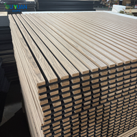 Panneaux acoustiques minimalistes à lattes en MDF, panneau jaune 240x60cm, placage de bois technique noyer, panneaux muraux acoustiques à lattes en bois pour extérieur