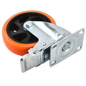 Rodízios de Poliuretano Laranja de Tamanho Médio 2.5 <span class=keywords><strong>3</strong></span> 4 5 Polegadas para Carrinho e Prateleira Rodas Universais Silenciosas e Resistentes ao Desgaste - Product Image 3