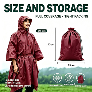 Impermeabile Multifunzionale Tre-in-Uno per Esterni, Riutilizzabile e Leggero, per Tenda/Escursionismo/Alpinismo/Campeggio, Compatto - Product Image 6