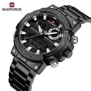 NAVIFORCE 9237 NF9237 Brand Fashion Casual <b>Men's</b> <b>Digital</b> <b>Watches</b> Waterproof Chronograph Dual Display Quartz <b>Watch</b> for <b>Men</b> Reloj - Product Image 5