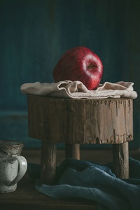 Petit tabouret en <span class=keywords><strong>bois</strong></span> de cèdre massif, support rustique pour plantes fissurées, bords plastique - Product Image 5