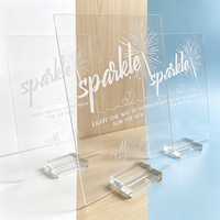 Support de table polyvalent en acrylique pour cartes, panneaux, numéros et plaques nominatives – Supports en acrylique, bases pour cartes de visite, porte-menus, plusieurs tailles