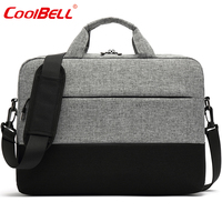 CoolBELL 13 15 pouces, sacoche pour ordinateur portable moderne et portable pour hommes, avec logo personnalisé, en polyester imperméable, sac pour ordinateur portable
