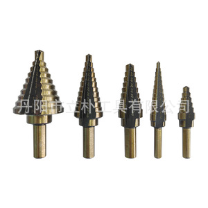 Inch <b>Step</b> <b>Drill</b> Bits 5pc Set Hex Shank High Speed Steel For Nonferrous Metals - Product Image 1