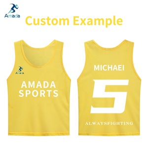 Maillots d'entraînement de football personnalisés de haute qualité 105 g/m² – Chasubles de football - Product Image 3