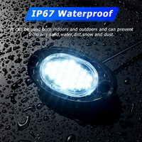 Luces LED 2835 de un solo color, impermeables, 24 LED, blanco puro, azules, para la parte inferior del coche, accesorio todoterreno, de fábrica propia