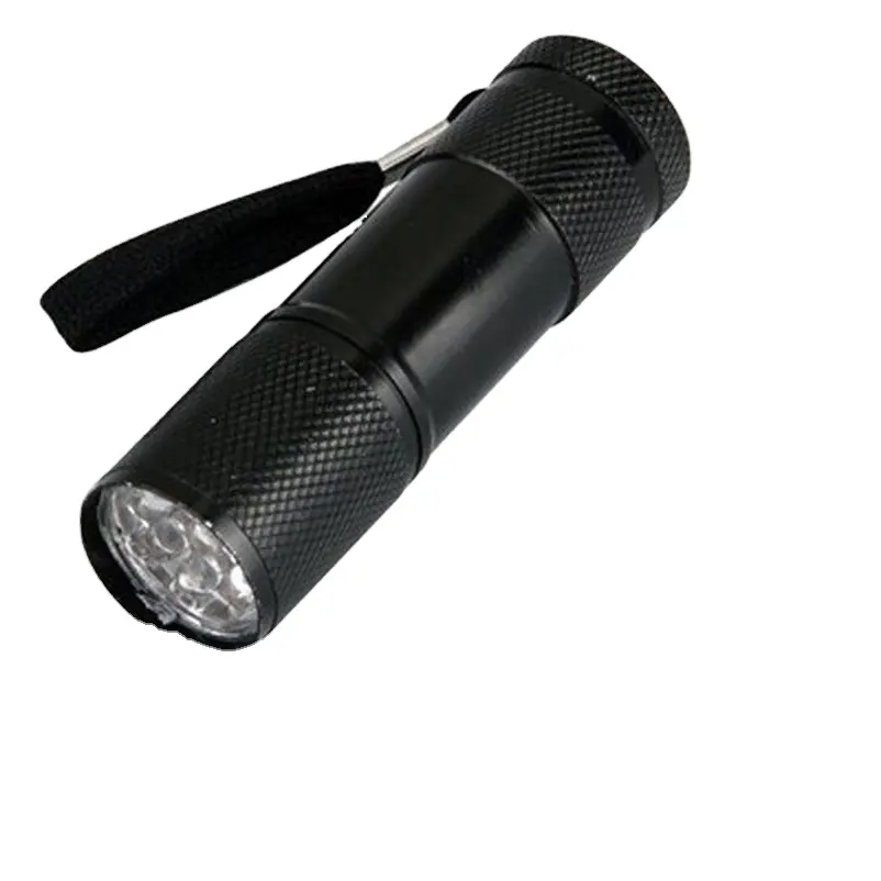 Linterna UV 9LED Mini Aluminio UV ULTRA VIOLET 9 Linterna LED Blacklight Antorcha Lámpara de luz Fahrrad Licht #4S03 HS & D