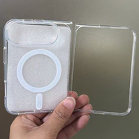 Coque magnétique transparente en acrylique pour Apple iPhone 18 Fold, MOQ 500, étui transparent haute transparence en acrylique magnétique 18 Fold