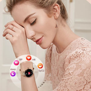 Montres intelligentes de santé pour femmes Fitness Tracker Watch Smartwatch téléphone Android avec moniteur de sommeil de taux de chaleur de pression artérielle - Product Image 1