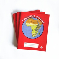 Carnet d'école au trait français avec carte africaine 100 pages idéal pour l'apprentissage de la géographie