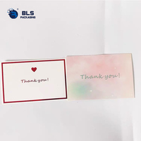 Cartes de remerciement personnalisées en gros, dorées à chaud rose, en carton, inserts d'emballage pour petites entreprises, prix usine OEM, en vrac