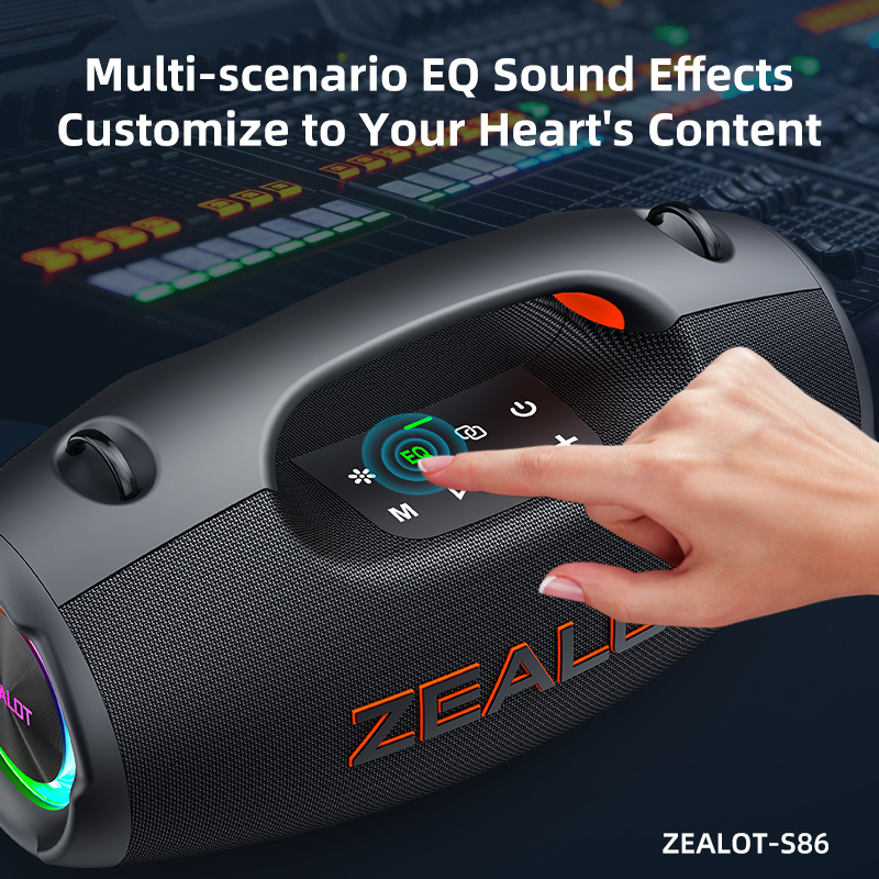 ZEALOT S86 60W Portable Wireless Speaker, IPX6 Waterproof with RGB